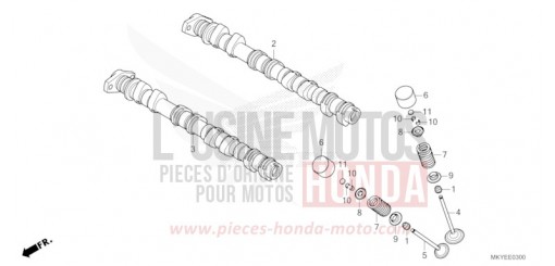 ARBRE A CAMES/SOUPAPE CB650RACR de 2024